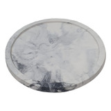 Bandeja Platon Simil Marmol Carrara Circular 22 Cm Diametro
