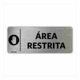 Placa Indicação Setor Portas - Área Restrita - 8x20cm