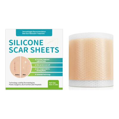 Rollo De Parches De Silicona Para Cicatrices 4cm X 1.5m