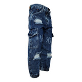 Pantalon Jean Niño Mom Cargo 