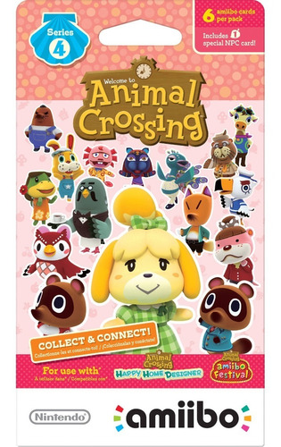 Amiibo Animal Crossing Series 4 Cards 6-pack Nintendo 3ds