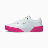 Mujer Original Tenis Puma Cali Creeper Blanco Rosa Fucsia