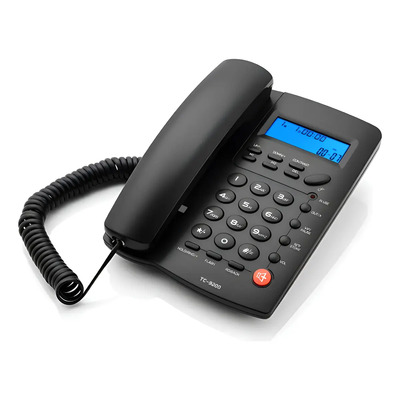 Teléfono De Casa Para Cable Teléfono Fijo Negro Con Pantalla | MercadoLibre