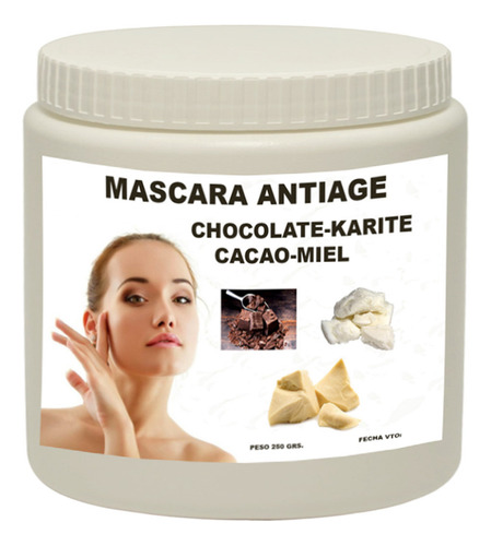 Mascara Chocolate 250g Manteca Karite Cacao  Belgrano Caba