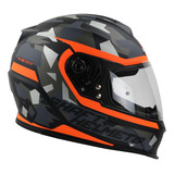 Casco Shaft Sh502 Naranja Mate Forged Cerrado