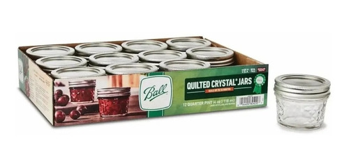 Ball Mason Jar, Frascos De 4 Onz, Caja De 12 Piezas