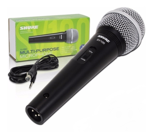 Microfone Shure Sv100 Novo C Nf 2anos Garantia