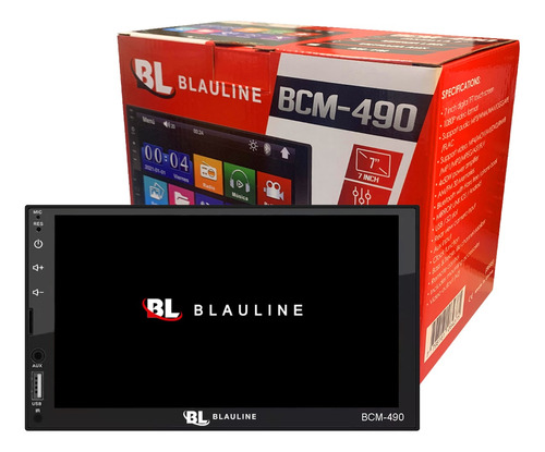 Estereo Pantalla Doble Din Blauline Bcm 490 (bluetooth, Usb)