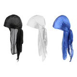 A 3pcs Unisex Wave Cap Pérdida De Cabello Sombrero De Pirata