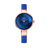 Reloj De Vestir De Acero Y Piel De Cuarzo Para Mujer Obaku,