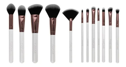 Brochas De Maquillaje Fascino Universal Tools Set X12 Color Blanco
