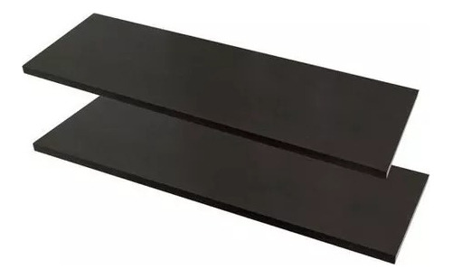 Kit 3 Prateleira 80x30cm Mdf Preto Suporte Grátis 80303p