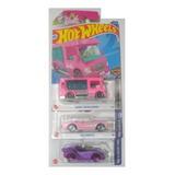 Hot Wheels Set D 3 Pzas Barbie Camper Corvette Monster High