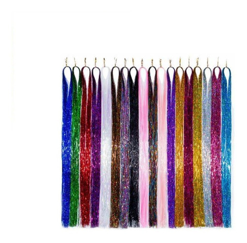 Extensiones De Brillos, Glitter Hair Tinsel 140 Hilos 80 Cm