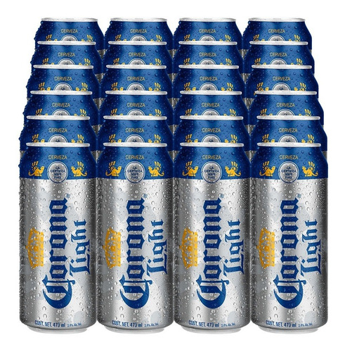 Cerveza Clara Pilsner Corona Light 24 Latones De 473 Ml.