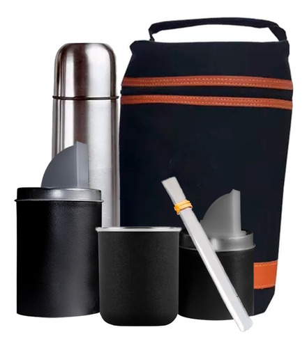 Set Matero Kit Completo Equipo Mate Acero Bolso Latas Termo