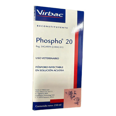Reconstituyente Mineral Phospho 20 Virbac 250ml Bovinos Caprinos | Envío gratis