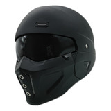 Casco Abatible Moto Negro Mate Street Piloto Dot Certificado