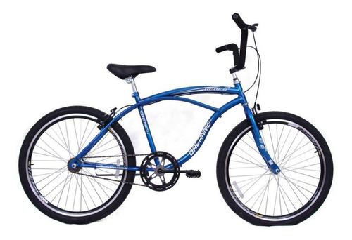 Bicicleta Aro 26 Masculina Beach Confort Sem Marcha Azul
