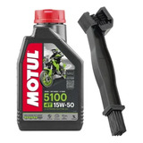 Aceite Motul 5100 15w50 Litro + Cepillo Limpiador De Cadenas