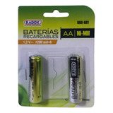 Baterías Aa Recargables 1200 Mah Paquete De 2 Pz - Te1345