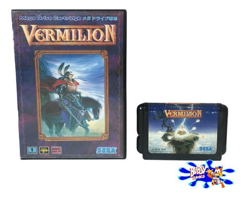 Mega Drive Jogo Vermilion Original Caixa De Locadora Japa 