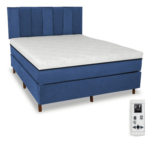 Eco New Colchões Prince Colchão Magnético Casal Bio Massageador Mas Cama Box Cabeceira Cor Azul