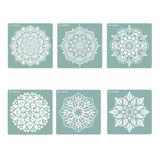 Kit 6 Stencils Decorativo Mandala  30x30