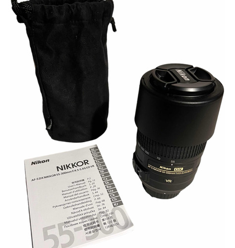 Lente Nikon Zoom 55-300 Mm Dx 1:4.5-5.6 G Ed  Vr