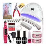 Kit Manicure Completo Alongamento De Unhas Gel Fibra Primer