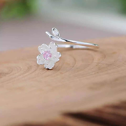 Anillo Mujer Ajustable Flor De Cerezo