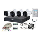 Cctv Kit Dahua Pro 2mp 4 Cam Full Color Wizsense 1080p + 1tb