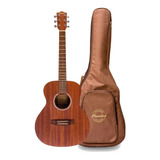 Guitarra Acústica Bamboo De Caoba  Ga-38-maho  Con Funda