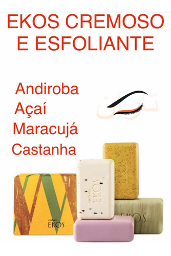 Sabonete Barra C 4 Ekos Cremoso E Esfoliante