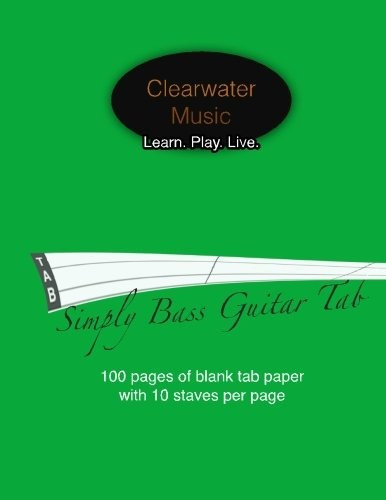 Simply Bass Guitar Tab Blank 4 String Bass Guitar Tab Book  