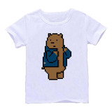 Remera Blanca Adultos  8 Bits Pixeles Pixel R127