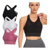 Sujetadores Deportivos Fitness Crop Tops Gimnasio Yoga