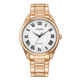 Reloj Citizen Eco-drive Arezzo Em0973-55a Time Square Color De La Correa Oro Rosa