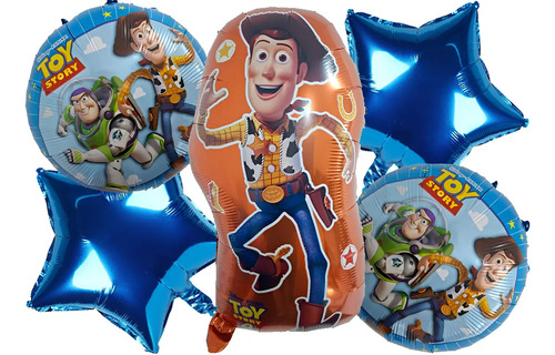 Kit De 5 Globos Feliz Cumple Años , Toy Story