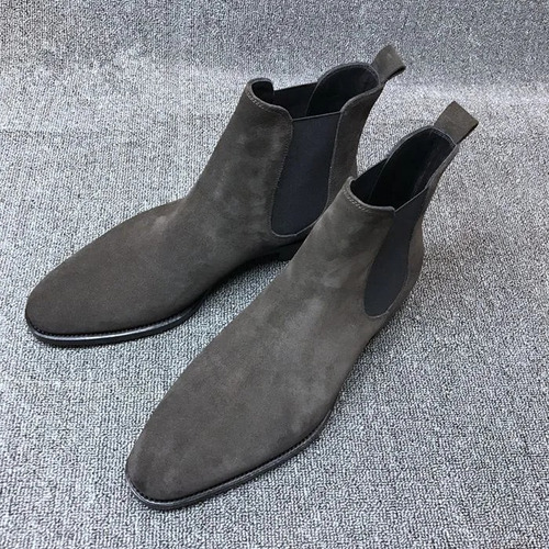 Botas Chelsea Para Hombre, Zapatos De Vestir De Terciopelo A