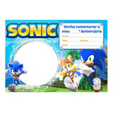 50 Convite Sonic Com Foto Festa Infantil