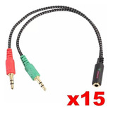 Auricular Para Audio, Mxhdj-007, 15 Pzs, Cable Aux, 2 Macho