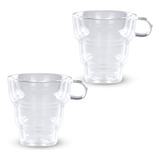 2 Tazas Vidrio Redlemon Doble Pared Cafe Espresso 310 Ml