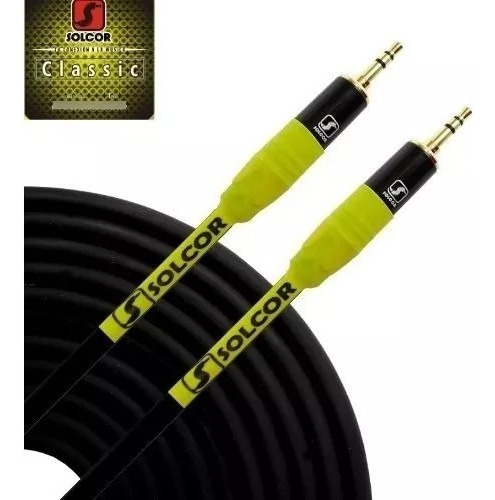 Cable Auxiliar Stereo Plug 3.5 / Plug 3.5 De 3 Metros Solcor