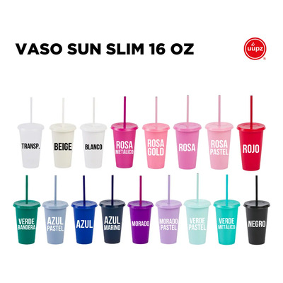 20 Vasos Cafeteros 16 Oz Con Tapa Plana Y Popote Color Verde Pastel