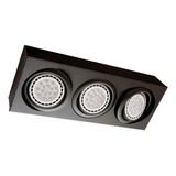 Plafon Techo Modulus Ar111 3-negro Con Led Incluido