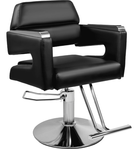 Silla Estetica Barberia Hidraulica Neumatica Ajustable Negro