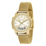 Relógio Lince Feminino Dourado Strass Anadigi Lag4714l C2kx