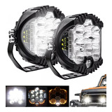 Par Faros Led Superpotente Redondo 5'' Tipo Baja Luz Blanca