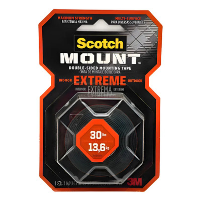 Cinta Montaje 3m 414h-dc Scotch Exterior Doble Cara 2.54mm X 1.52 M Negro Liso | MercadoLibre